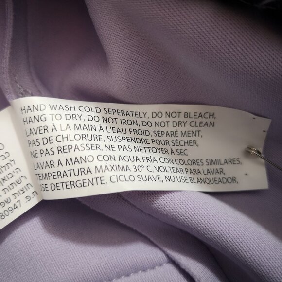 Amanda Green Ladies Size Large Off Set Zip Closure Lilac Bomber Jacket - Picture 7 of 13